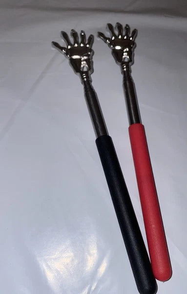 2 x CLAW BACK SCRATCHER Metal Extending Extendable Massager Telescopic Portable