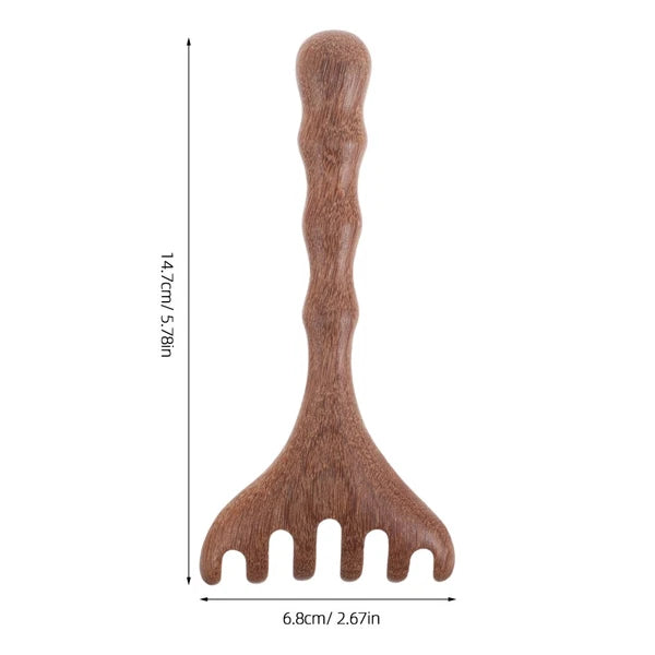 8 pcs Head Massager Scalp Wooden Portable Head Scratcher Massager Wood Combs