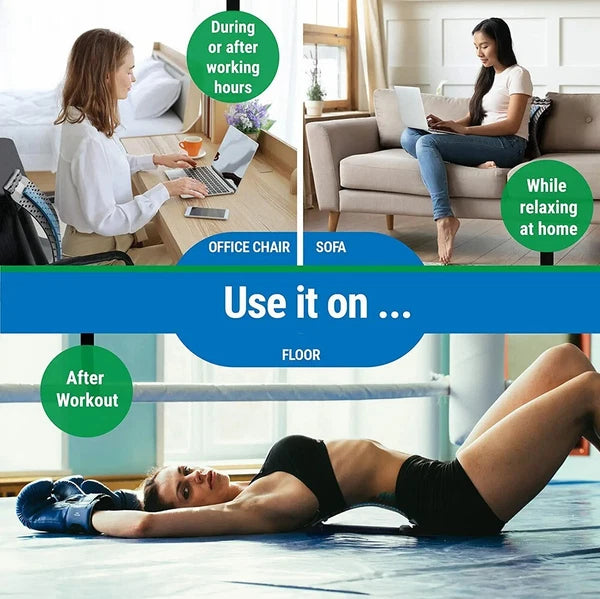 Spine Deck Back Stretcher Lumbar Sciatica Nerve Pain Relief Massager Gym Device