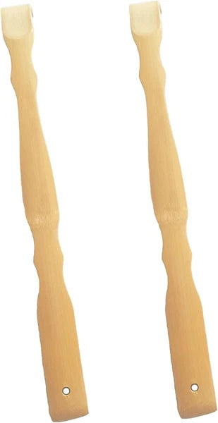 BZG 2 Pack Back Scratcher for Men and Women Wooden Bamboo 16.5 inch YELLOW01