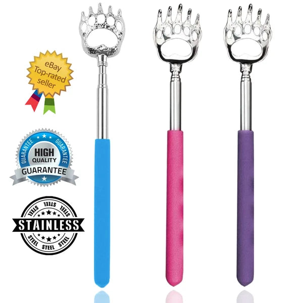 BEAR CLAW BACK SCRATCHER METAL EXTENDING EXTENDABLE MASSAGER PORTABLE TELESCOPIC