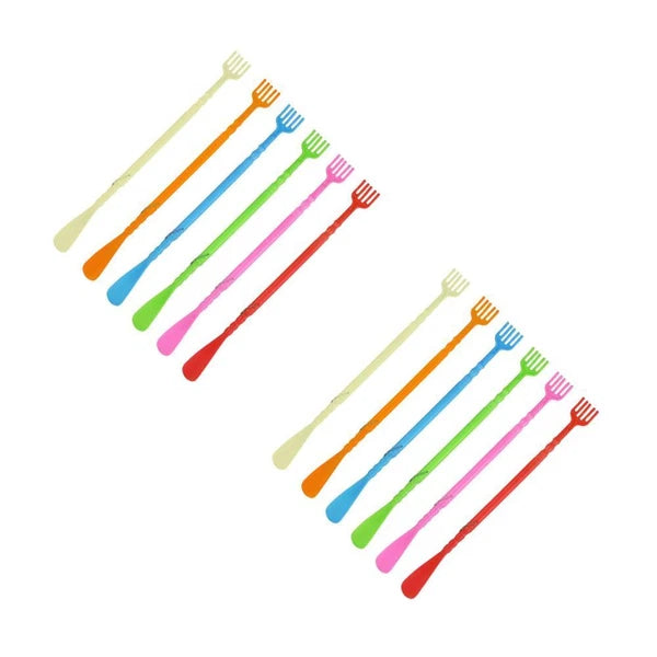 6pcs Multifunctional Shoe Horn Back Scratcher Handheld Back Massager-