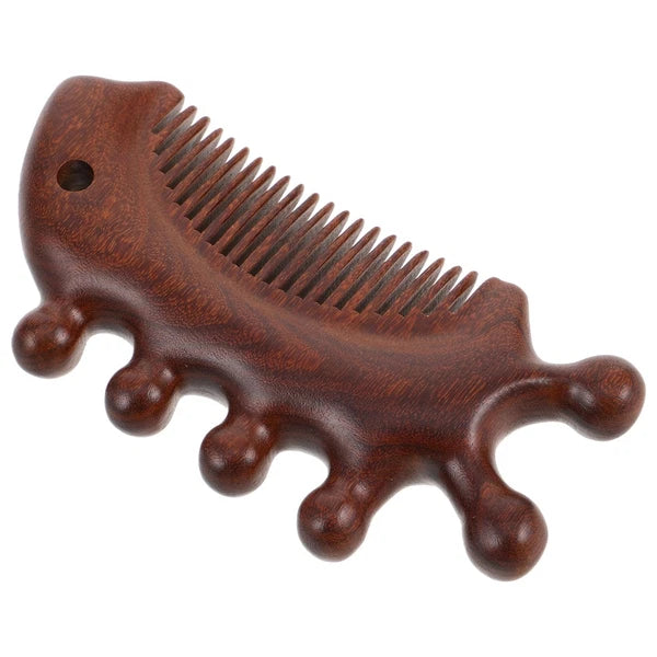 Men and Women Travel Guasha Massage Head Scratcher Massager Sandalwood Comb