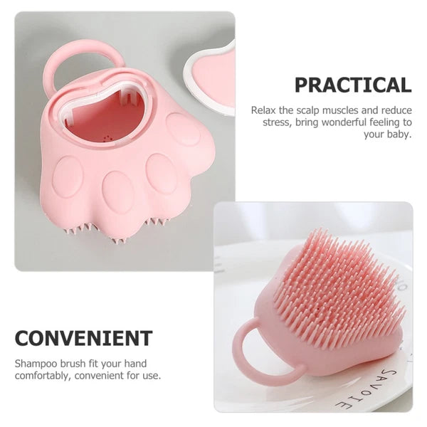 3 Count Silicone Shampoo Brush Child Baby Scalp Scratcher Massager Comb