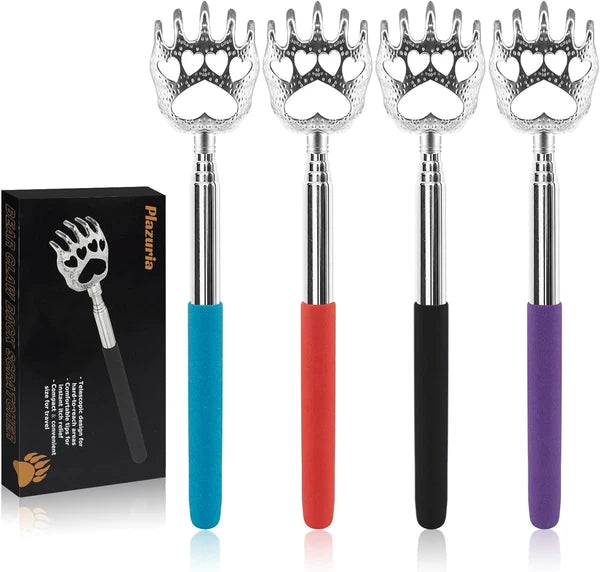 4-Pack Extendable Telescopic Bear Claws Metal Extendable Scratcher Back Massager