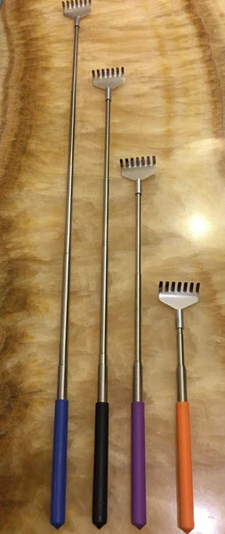 Back Scratcher Long Reach Antipruritic Pocket Clip Metal 4 Pieces Extendable