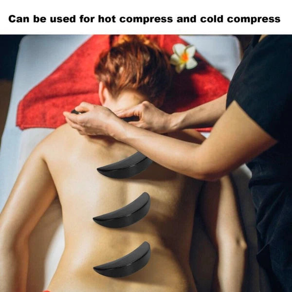 Therapeutic Basalt Gua Sha Stone for Hot Cold Back Massage - SPA Therapy