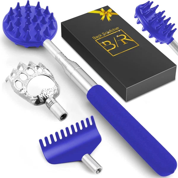 Telescoping Back Scratcher with 3Pcs Detachable Scratching Heads Back Scratch...
