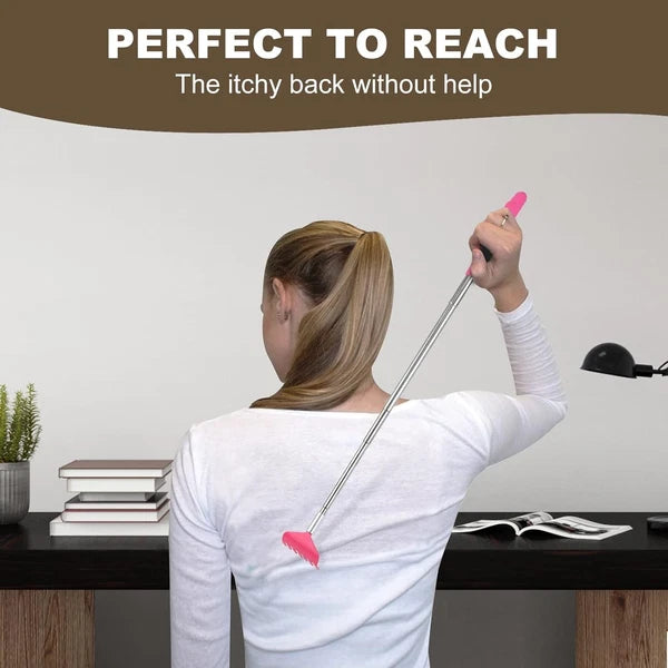 3 Pack Extendable Back Scratcher, Stainless Steel Portable Telescoping Back...