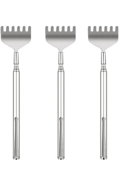 3 x Back Scratcher Retractable Telescopic Stainless Steel Shipped from UK