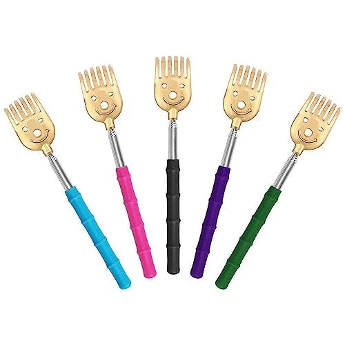 5 Pack Telescoping Back Scratcher, Gift Manual Back Scratchers, 5pcs-gold