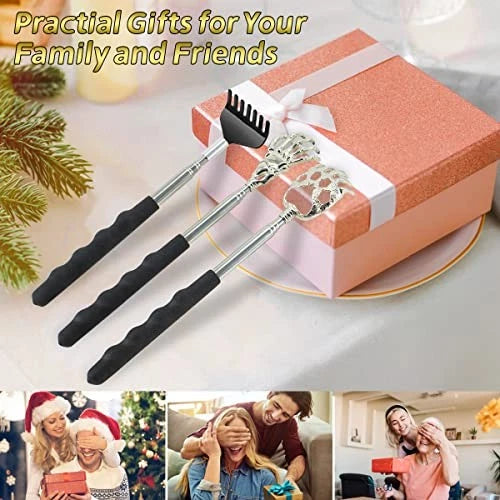 Back Scratcher 3 Pack Different Design Stainless Telescopic Back scratchers