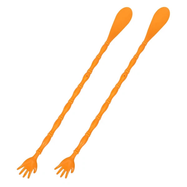 2 Pcs Itchy Claw Shoe Horn Back Scratcher and Tool Body Massager