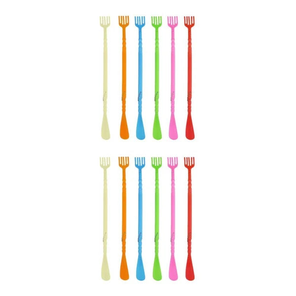 6pcs Multifunctional Shoe Horn Back Scratcher Handheld Back Massager-