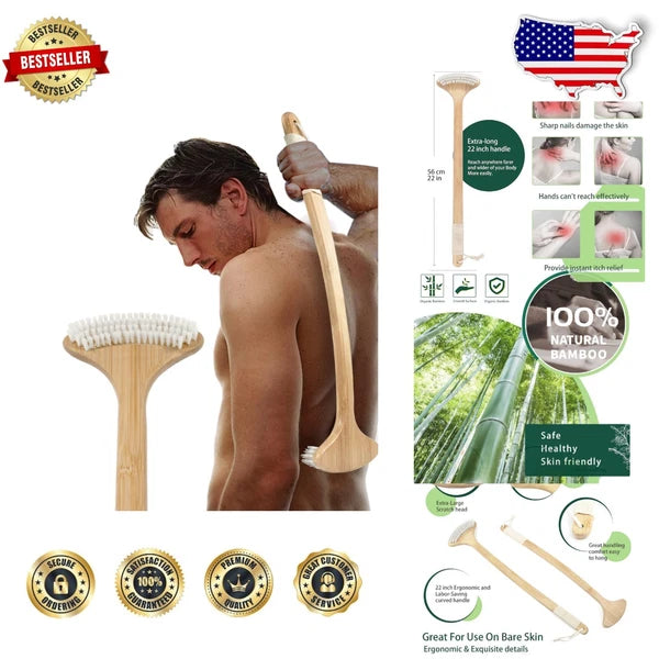 Comfort Grip 22-Inch Bamboo Back Scratcher - Ideal Gift for Seniors & Loved Ones