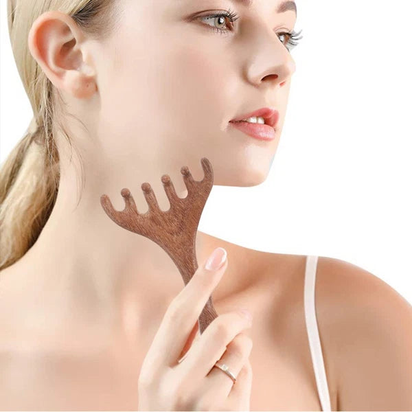 8 pcs Head Massager Scalp Wooden Portable Head Scratcher Massager Wood Combs