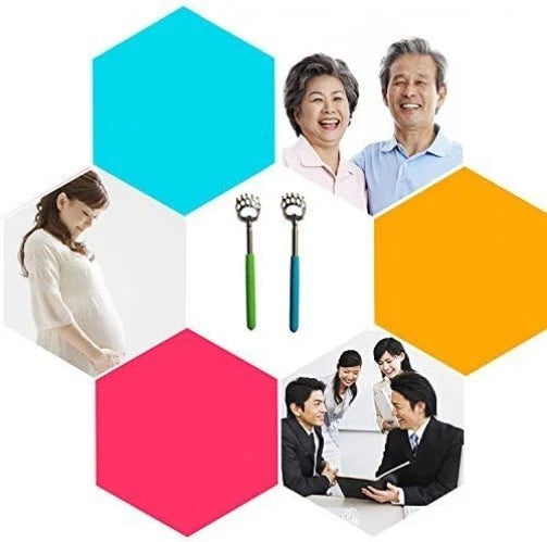 Cushioned Grip Telescoping Back Scratcher - Ideal for On-the-Go Stress Relief