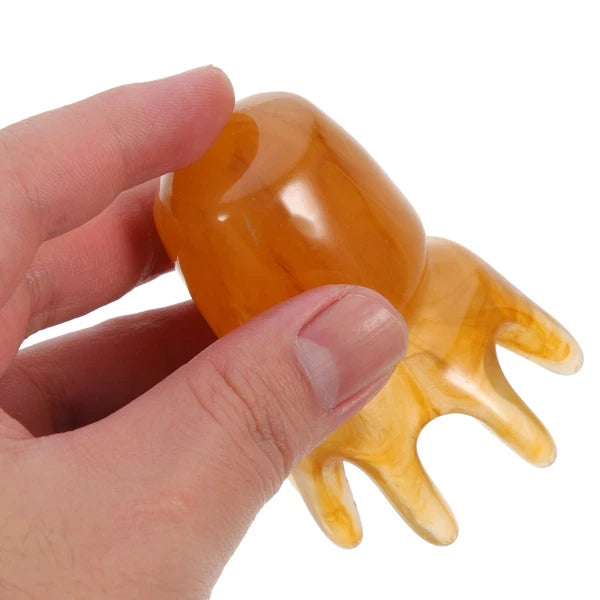 2 Pcs Comb Man Head Scalp Scratcher Resin Massager