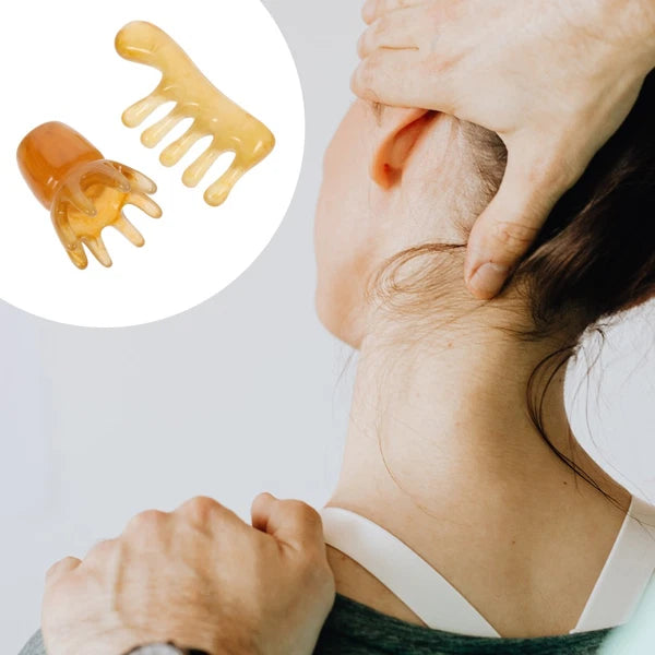 2 Pcs Comb Man Father Resin Scalp Massager Head Scratcher