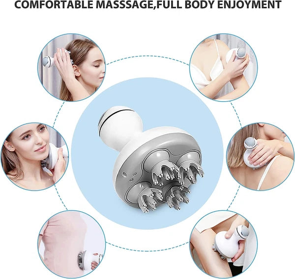 Electric Cordless Hair Scalp Massager with Kneading 84 Massage Nodes, Handheld P