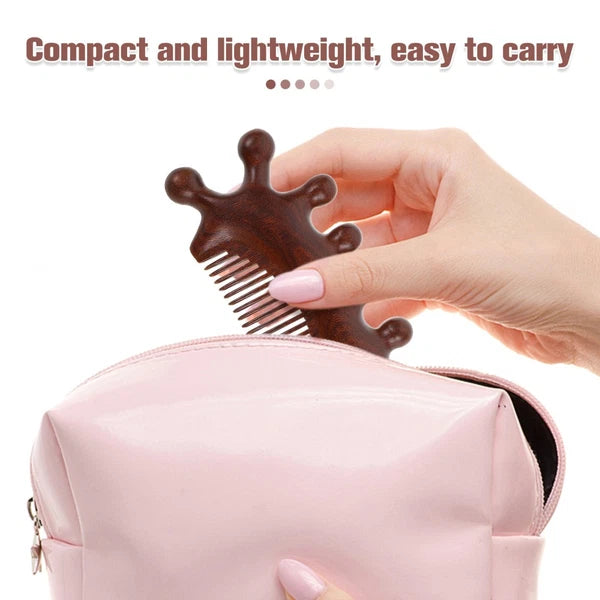 Men and Women Travel Guasha Massage Head Scratcher Massager Sandalwood Comb