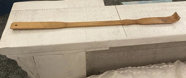 Vintage  Bamboo Back Scratchers  With Nail Hole for hanging 17"