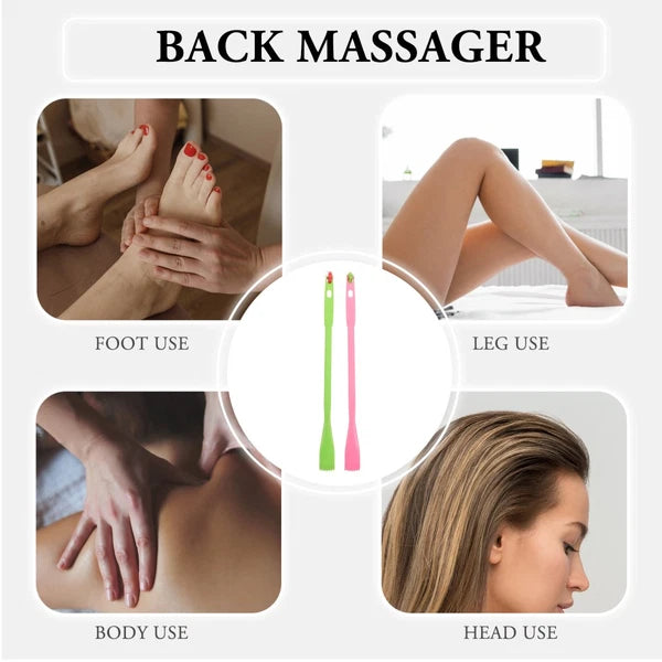 2 Pcs Itch Rake Massager Telescopic Back Scratcher Hand Man Tools