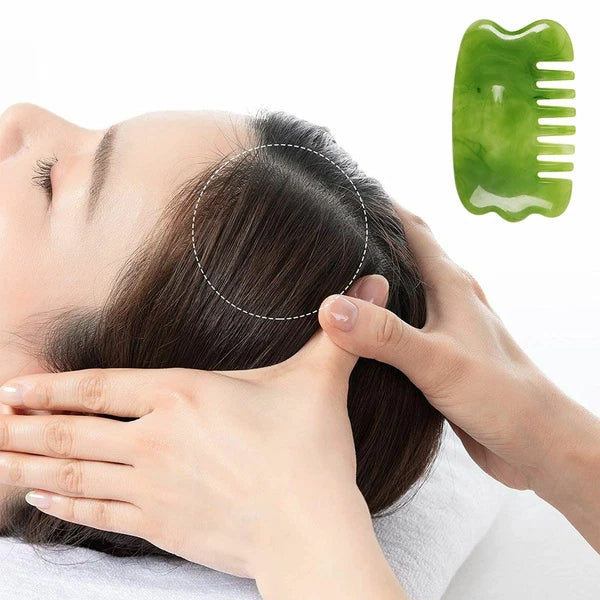 7PCS Gua Sha Natural Resin Quartz Stone Shape Facial Body Massage Board Tool Set