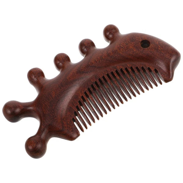 Men and Women Travel Guasha Massage Head Scratcher Massager Sandalwood Comb