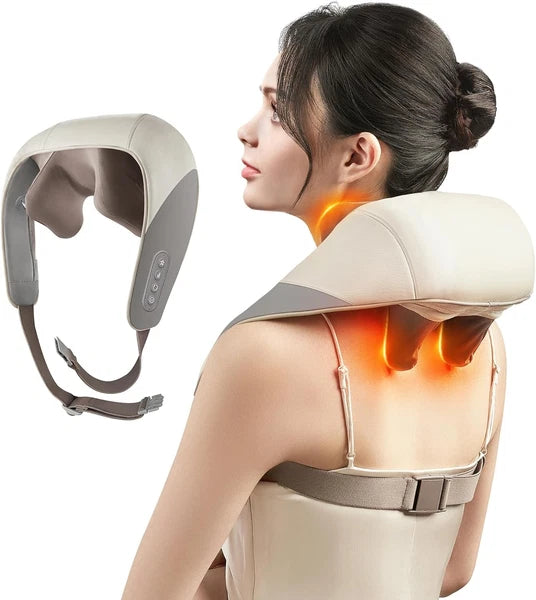 SORELAX Mini Shiatsu Neck Massager, Shoulder Massager with Heat for Pain Relier