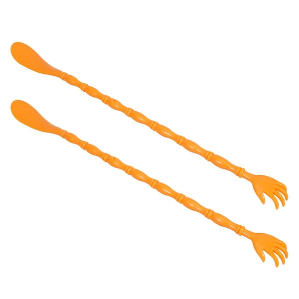 2 Pcs Itchy Claw Shoe Horn Back Scratcher and Tool Body Massager