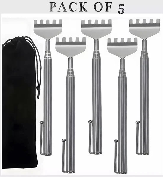 5 x Back Scratchers Retractable Telescopic Stainless Steel Shipped from UK