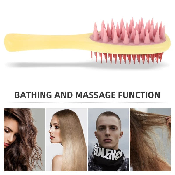 Shampoo Brush Scalp Cleansing Comb Scratcher Massager Bath Hair Scrubber