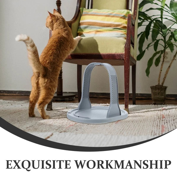 Self Grooming Cat Arch Arched Wool Rubbing Device Pet Massager Scratcher Brush