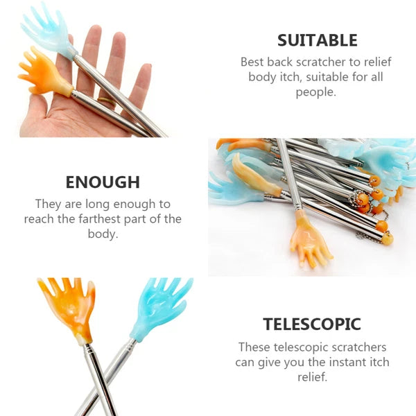 3 Pcs Back Grabber Elderly Scratcher Tool Extendable Massaging Tools