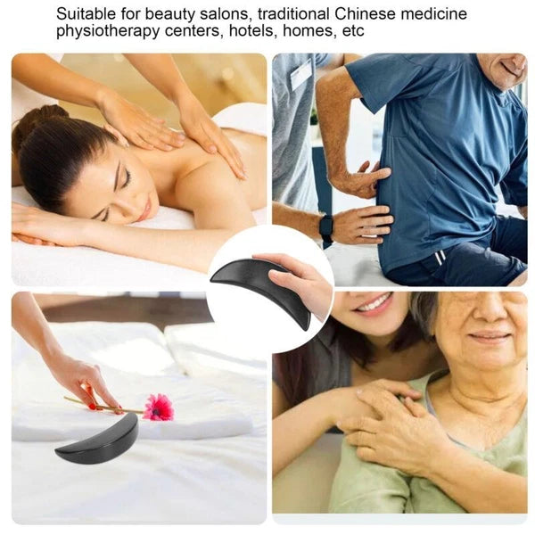 Therapeutic Basalt Gua Sha Stone for Hot Cold Back Massage - SPA Therapy