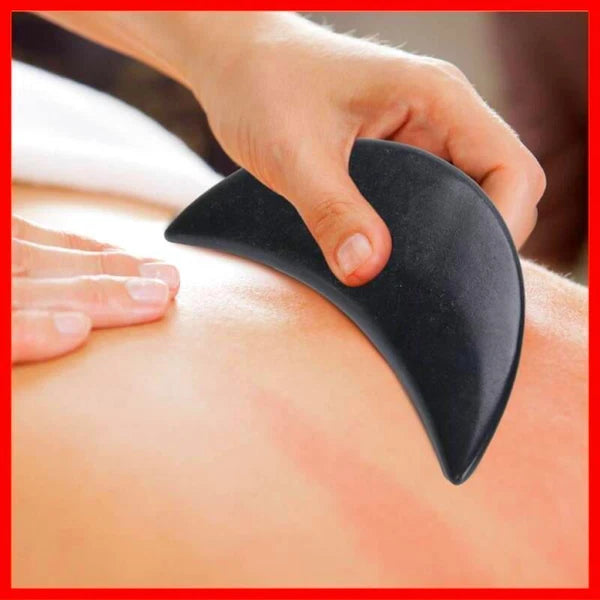 Therapeutic Basalt Gua Sha Stone for Hot Cold Back Massage - SPA Therapy